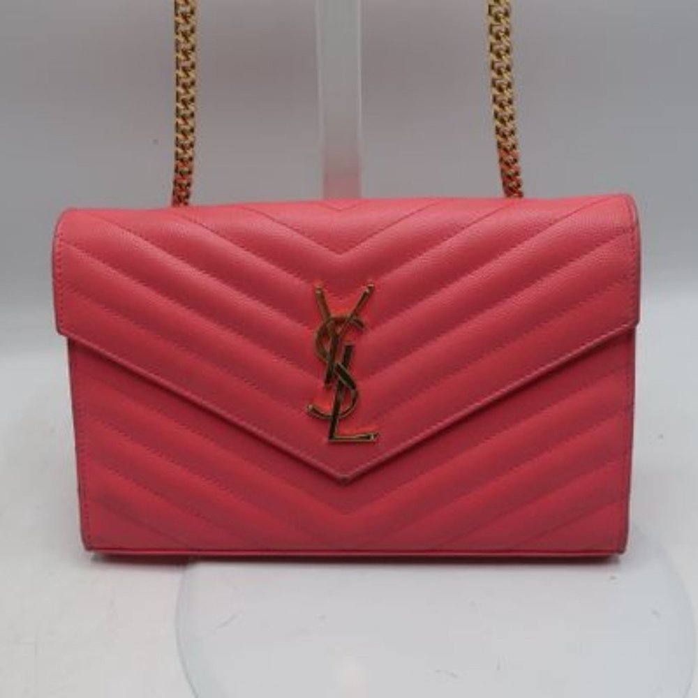 *SOLD*Authentic YSL Hot Pink Quilted Bag - Picture 1 of 8